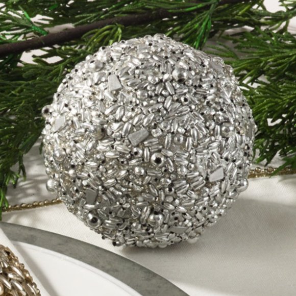 Decorative acrylic beads Choose Gold or Silver plastic ball table orbs, set of 6 - Picture 3 of 3